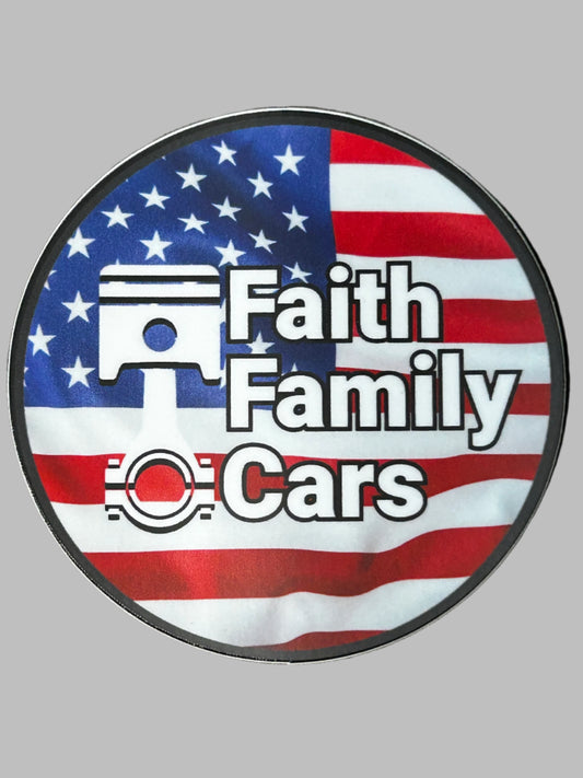 American Flag Logo Sticker