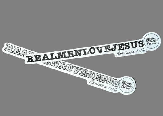 "Real Men Love Jesus" Sticker