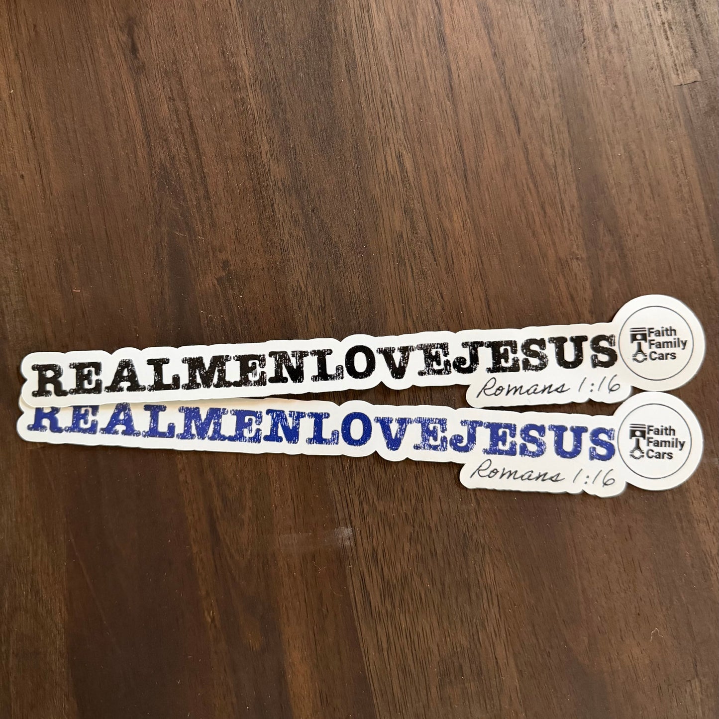 "Real Men Love Jesus" Sticker - Large